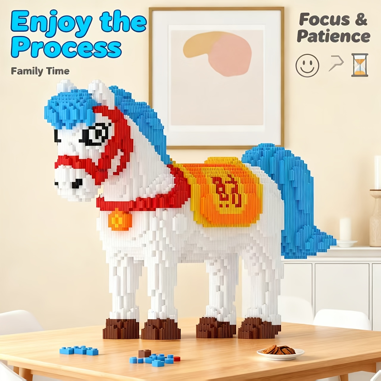 New Year of The Horse Building Blocks Ornament